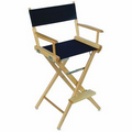 US Made Deluxe Bar Ht. Hardwood Director Chair w/Heavy Weight Cotton Canvas